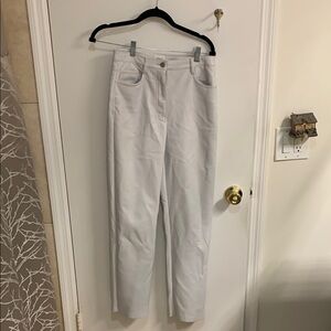 Wilfred by Aritzia Melina faux Leather Cropped in Ivory Color Sz 4